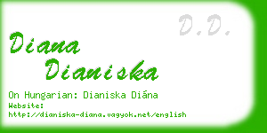 diana dianiska business card