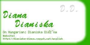 diana dianiska business card